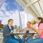 People on Riverboat in front of Gateway Arch