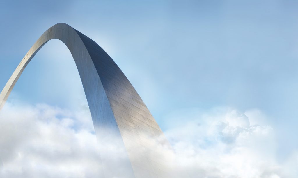 arch with low clouds