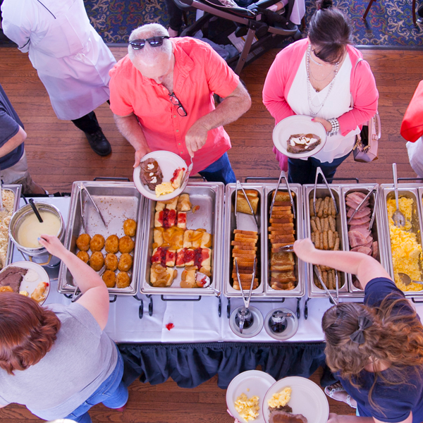 Buffet on the riverboat