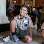 Boy Scout at the Old Courthouse