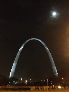 Arch at night