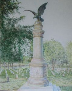 Ed's drawing of the U.S. Regulars Monument