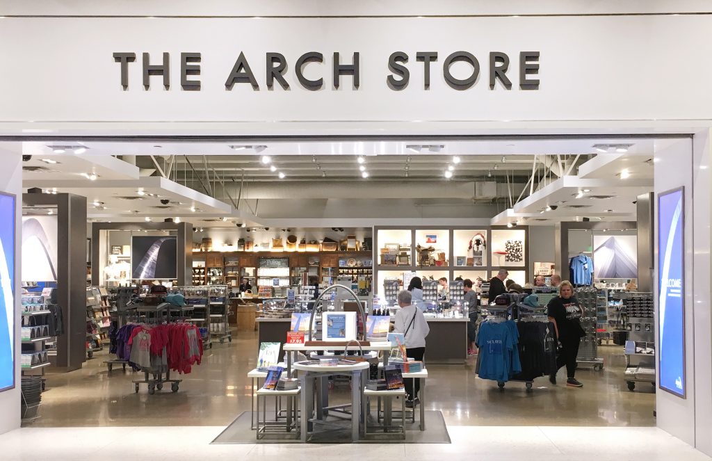 The entrance to the Arch store
